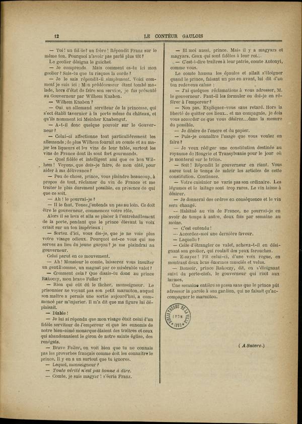 
						Affichage en mode lecture de la page
					