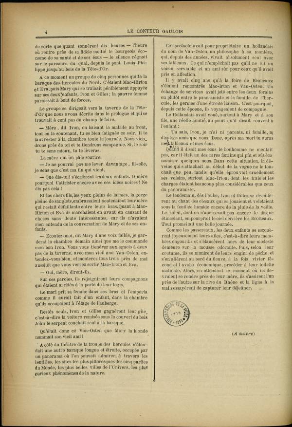 
						Affichage en mode lecture de la page
					