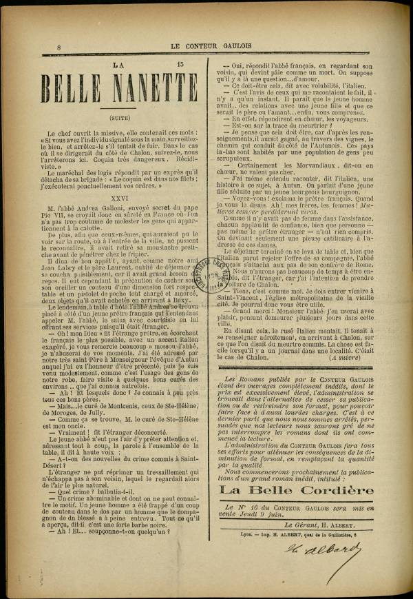 
						Affichage en mode lecture de la page
					