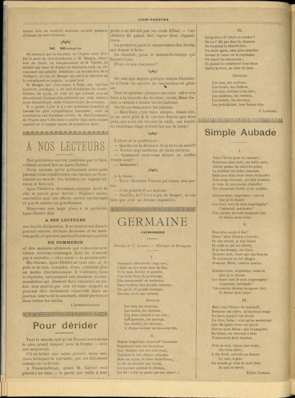 
						Affichage en mode lecture de la page
					