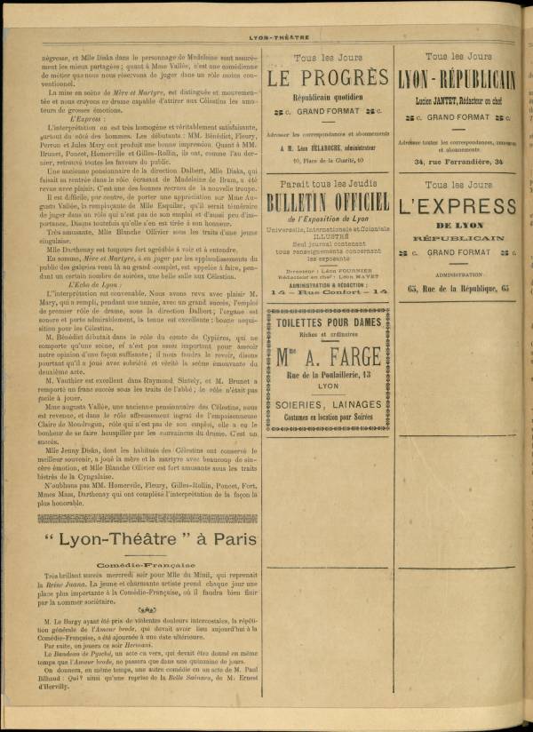 
						Affichage en mode lecture de la page
					