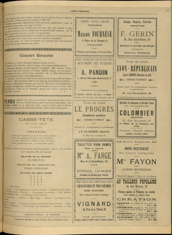 
						Affichage en mode lecture de la page
					