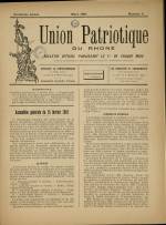 Union Patriotique du Rhône, Deuxième Année - N°5