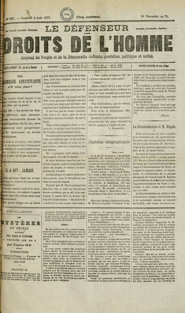 
						Affichage en mode lecture de la page
					