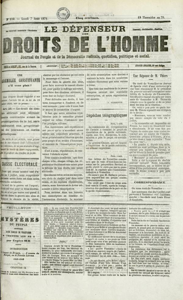 
						Affichage en mode lecture de la page
					