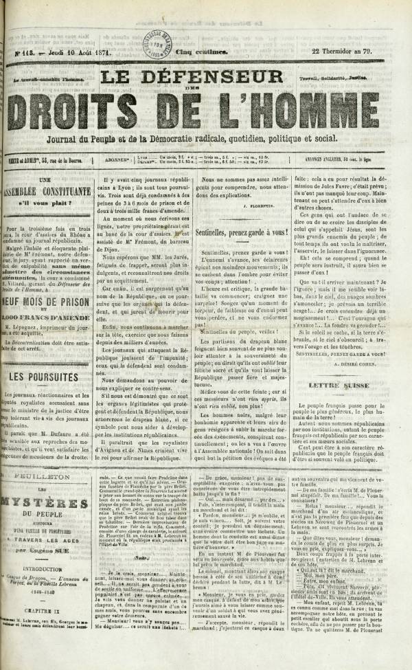 
						Affichage en mode lecture de la page
					