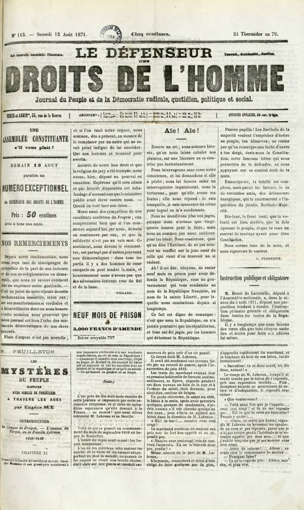 
						Affichage en mode lecture de la page
					