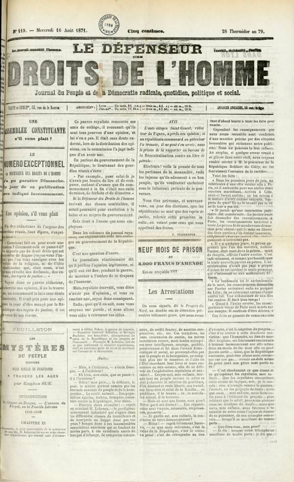 
						Affichage en mode lecture de la page
					