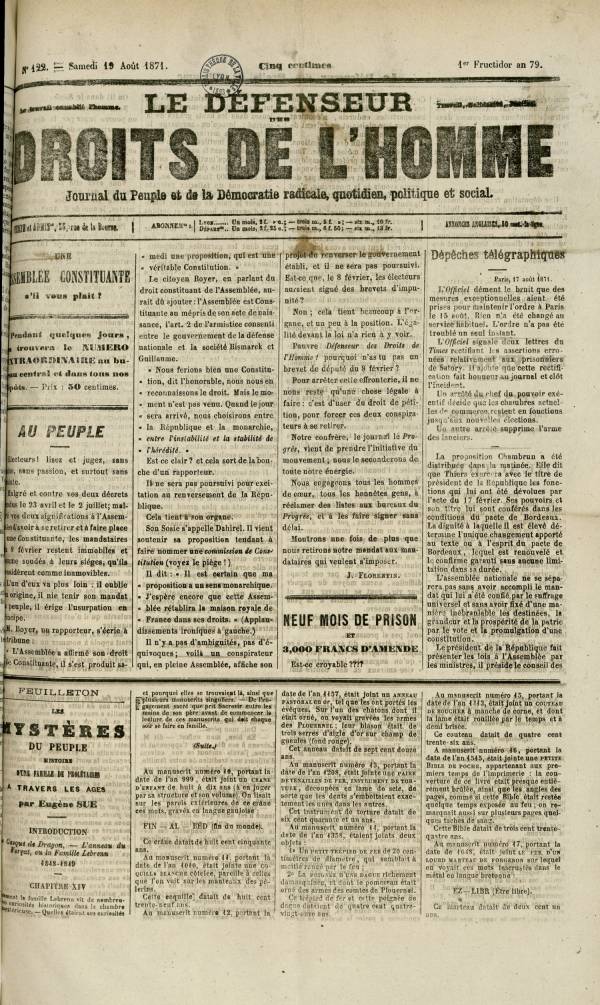 
						Affichage en mode lecture de la page
					