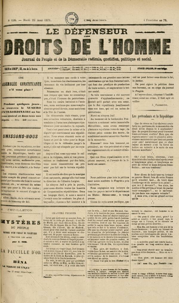 
						Affichage en mode lecture de la page
					
