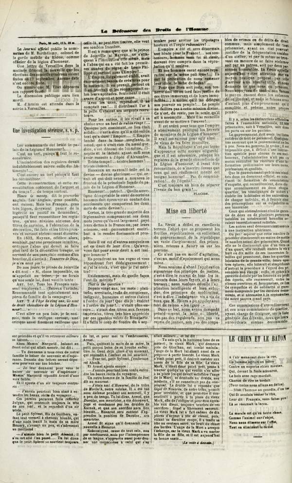 
						Affichage en mode lecture de la page
					