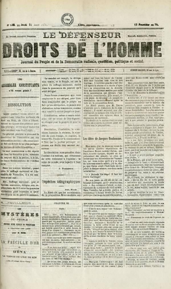 
						Affichage en mode lecture de la page
					