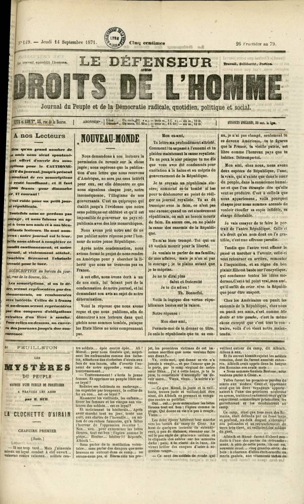 
						Affichage en mode lecture de la page
					