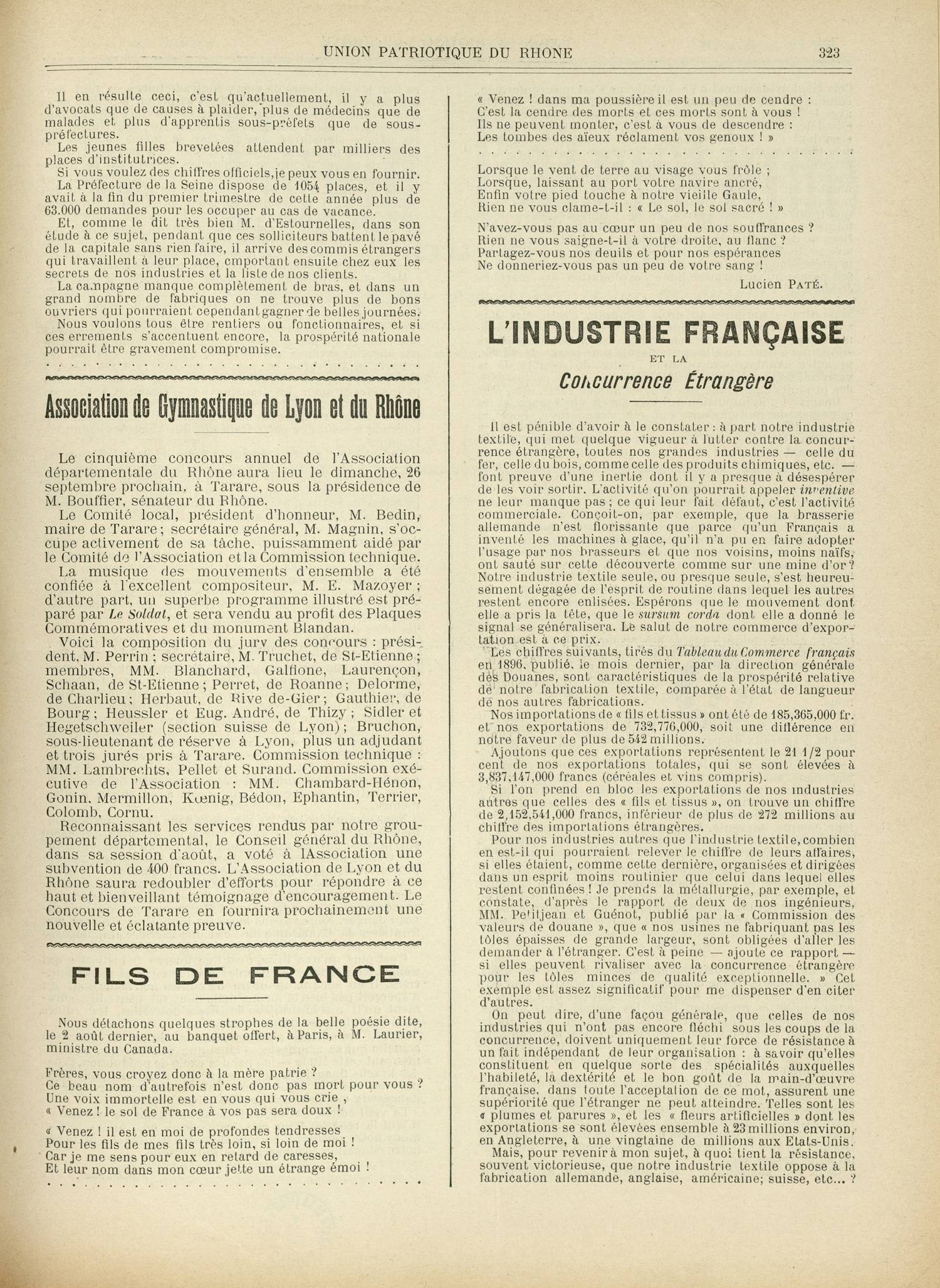Contenu textuel de l'image : L'INDUSTRIE FRANÇAISE 