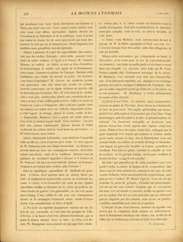 
						Affichage en mode lecture de la page
					