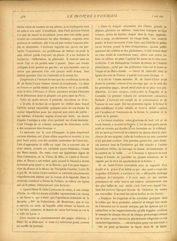 
						Affichage en mode lecture de la page
					