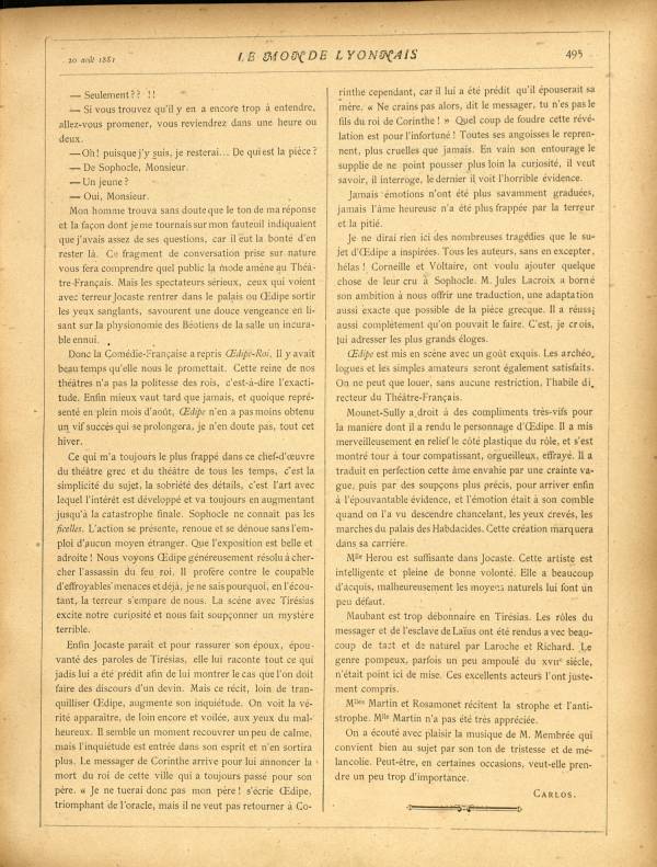 
						Affichage en mode lecture de la page
					