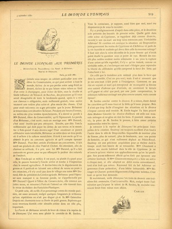 
						Affichage en mode lecture de la page
					