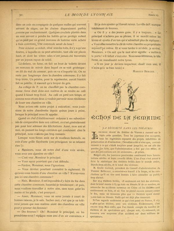 
						Affichage en mode lecture de la page
					