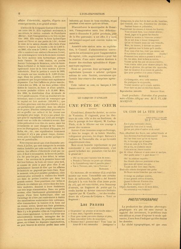 
						Affichage en mode lecture de la page
					