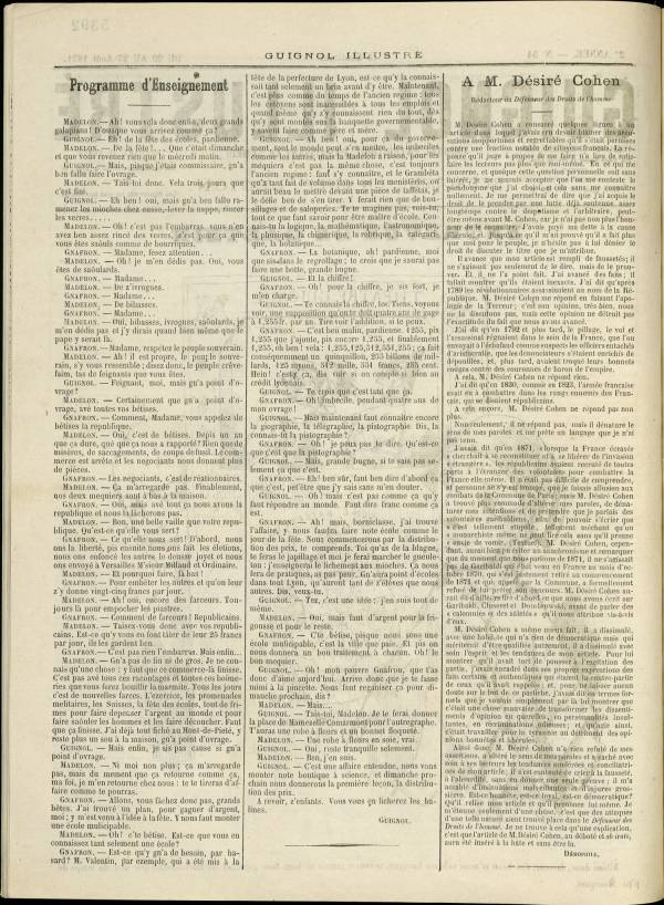 
						Affichage en mode lecture de la page
					