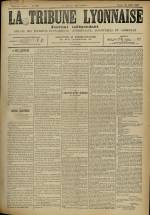 LA TRIBUNE LYONNAISE, Troisième Année - N°100