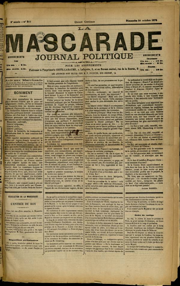 
						Affichage en mode lecture de la page
					