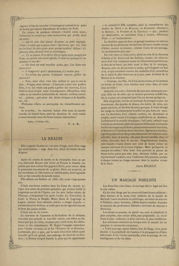 
						Affichage en mode lecture de la page
					