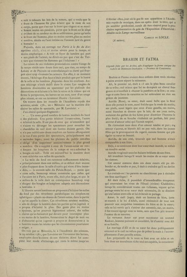 
						Affichage en mode lecture de la page
					