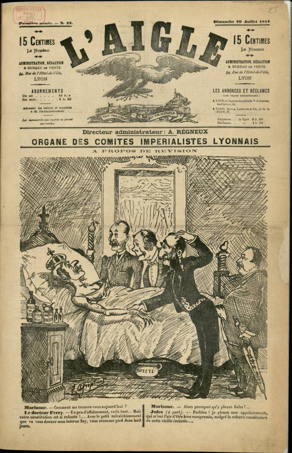 A propos de Revision [caricature de Jules Ferry au chevet de Marianne]