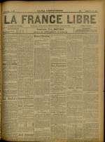 LA FRANCE LIBRE, Quatrième Année - N°1415