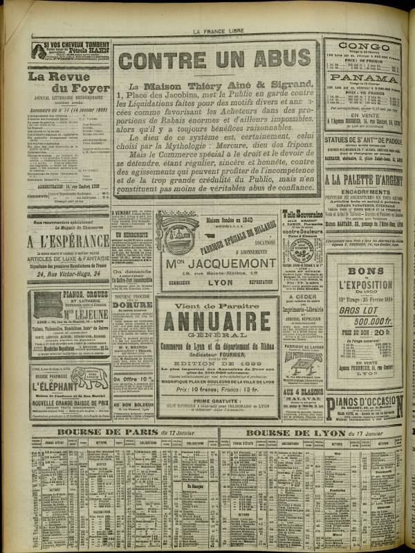 
						Affichage en mode lecture de la page
					