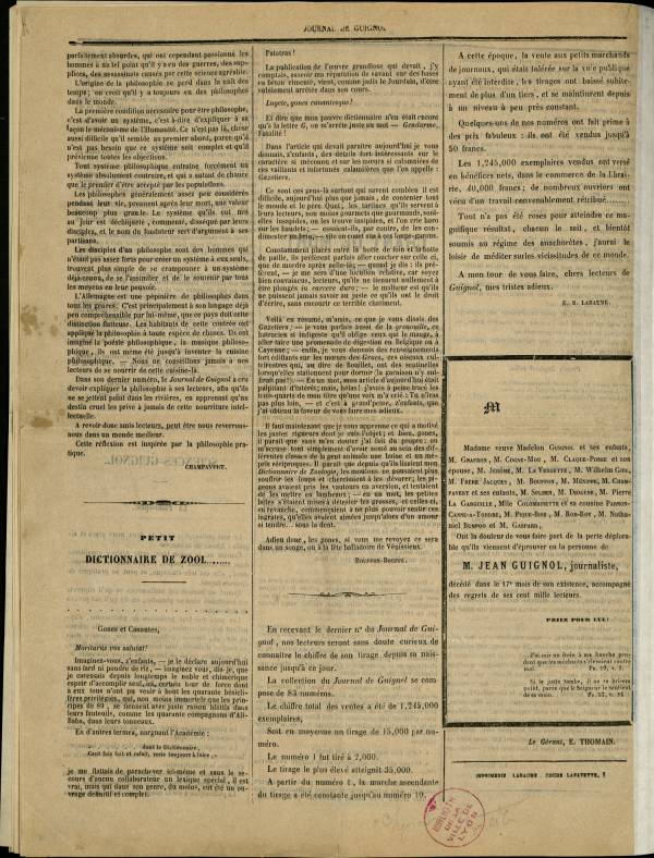 
						Affichage en mode lecture de la page
					