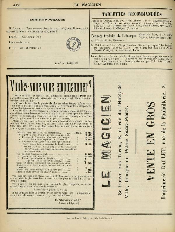 
						Affichage en mode lecture de la page
					