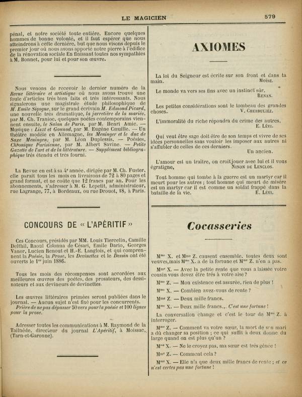 
						Affichage en mode lecture de la page
					