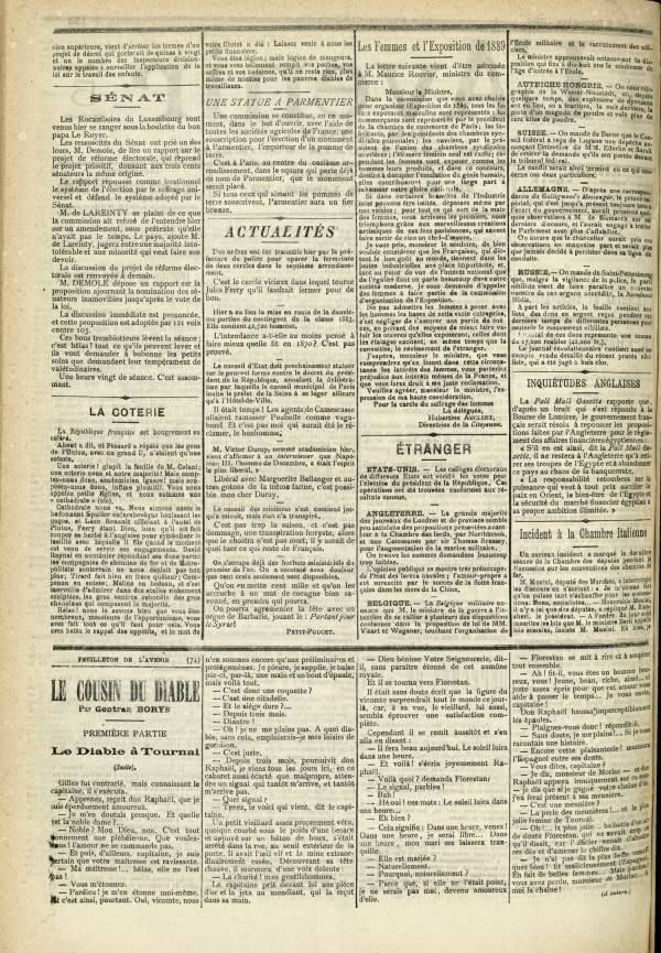 
						Affichage en mode lecture de la page
					