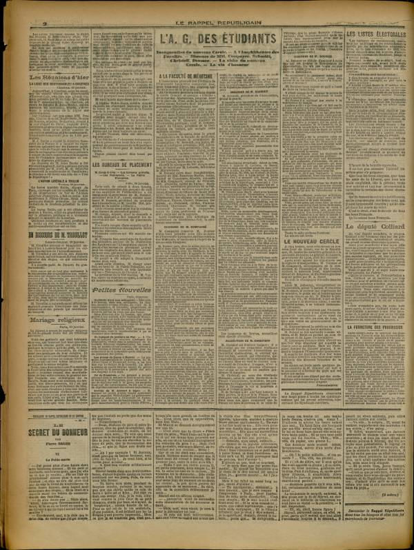 
						Affichage en mode lecture de la page
					