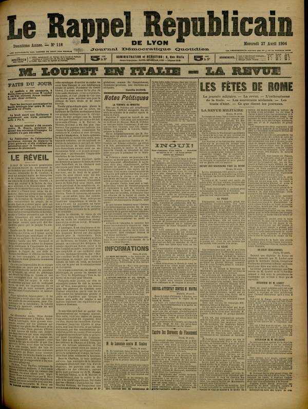 
						Affichage en mode lecture de la page
					