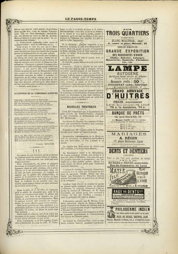 
						Affichage en mode lecture de la page
					