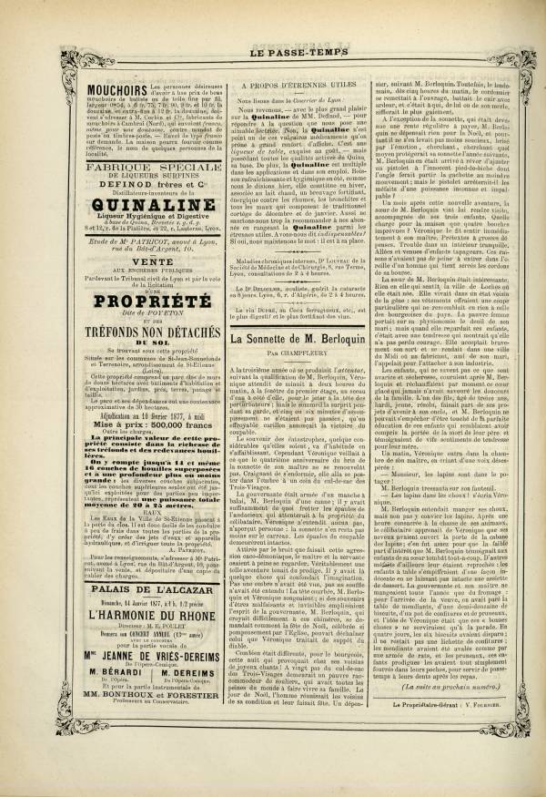 
						Affichage en mode lecture de la page
					