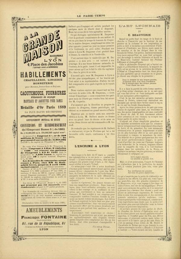 
						Affichage en mode lecture de la page
					