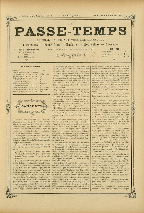 
						Affichage en mode lecture de la page
					