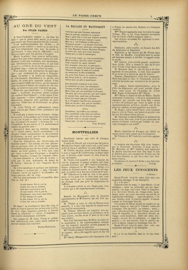 
						Affichage en mode lecture de la page
					