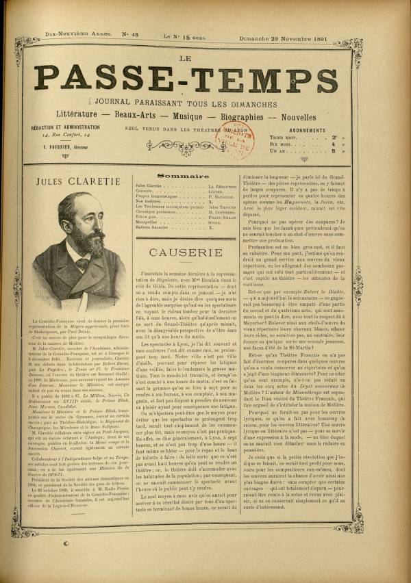 
						Affichage en mode lecture de la page
					