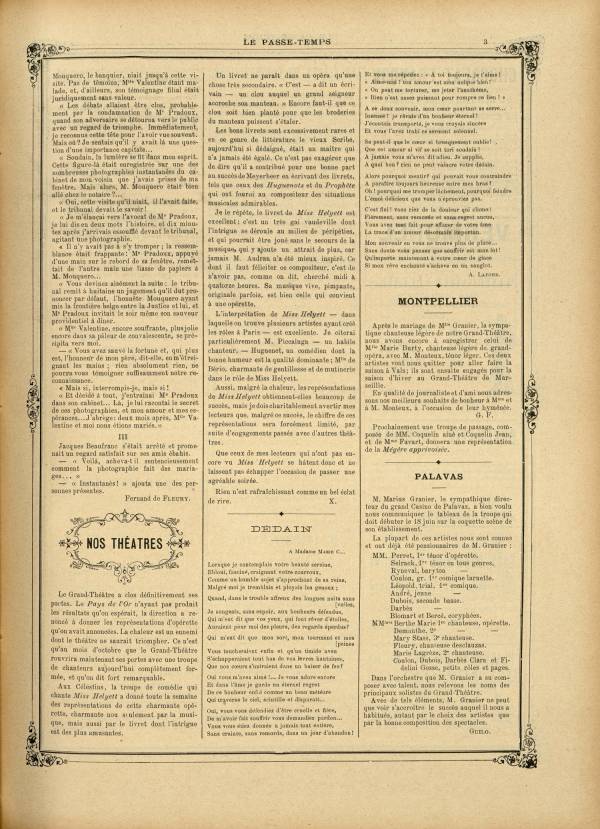 
						Affichage en mode lecture de la page
					