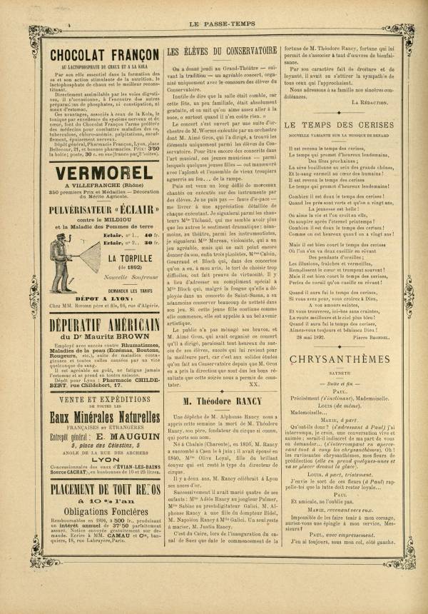 
						Affichage en mode lecture de la page
					