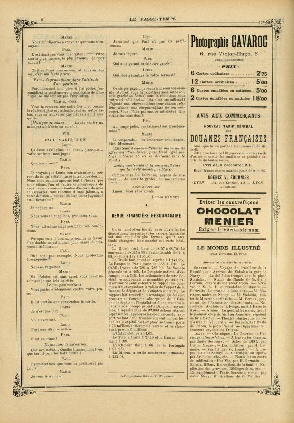 
						Affichage en mode lecture de la page
					