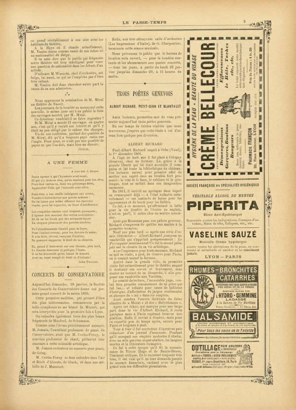 
						Affichage en mode lecture de la page
					
