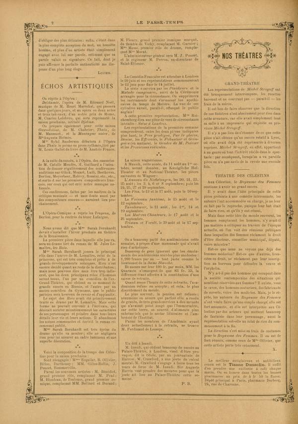 
						Affichage en mode lecture de la page
					