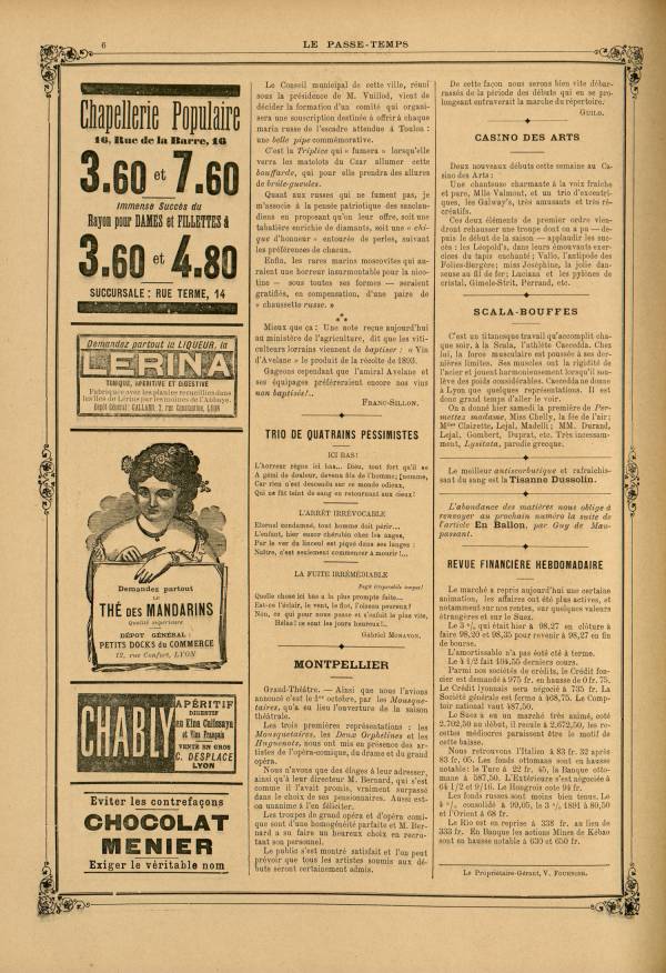 
						Affichage en mode lecture de la page
					